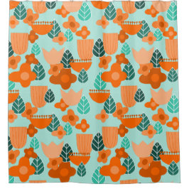 Cortina De Ducha Primavera escandinava