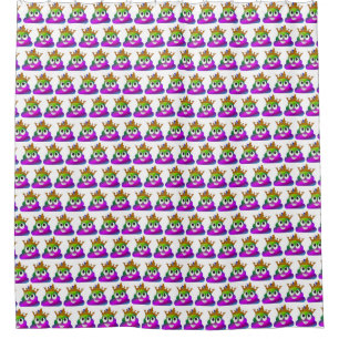 Cortina De Ducha Princesa Crown Rainbow Emoji Poop
