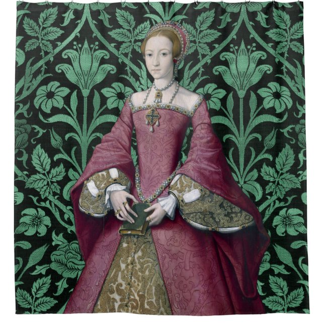 Cortina De Ducha Princesa Retrato Elizabeth Tudor, Reina (Anverso)