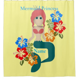 Cortina De Ducha Princesa Sirena Pelirroja Thunder_Cove