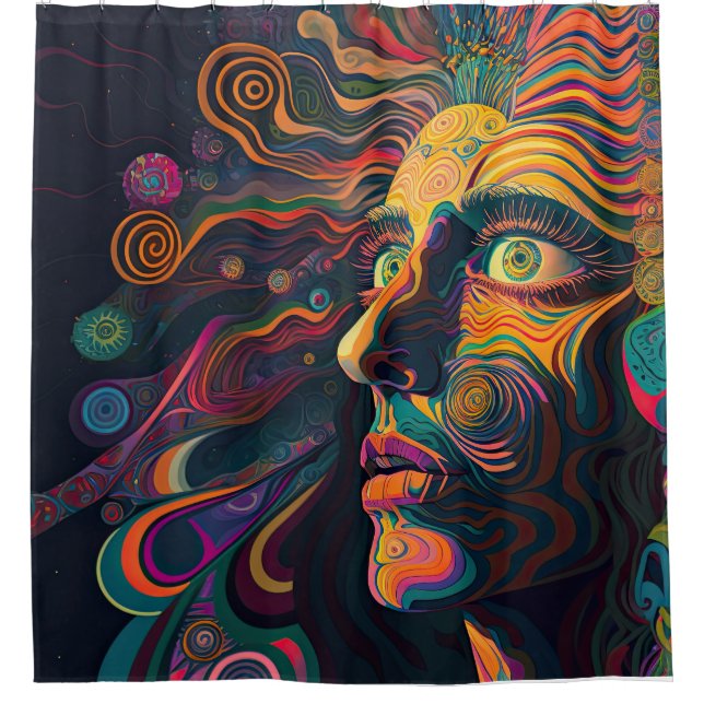 Cortina de ducha psicodélica (Anverso)