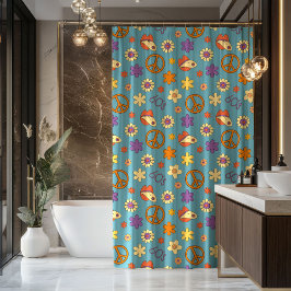 Cortina De Ducha Psychedelic Shower Curtain Retro Pastel Mood