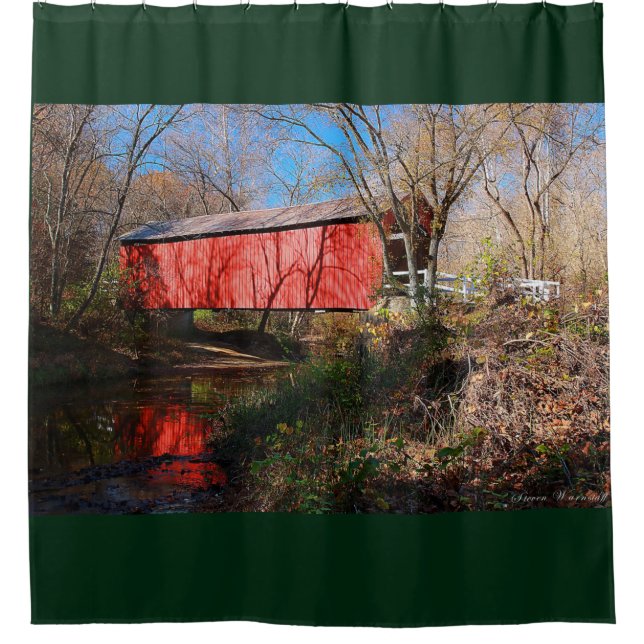 Cortina De Ducha Puente cubierto de Cedar Creek, Missouri (Anverso)