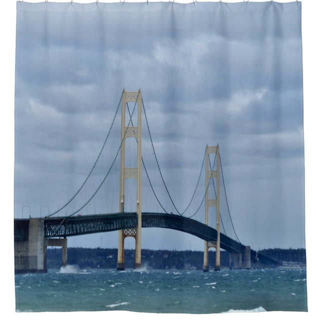 Cortina De Ducha Puente de Mackinac (Anverso)
