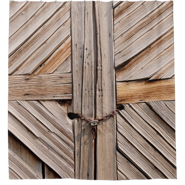 Cortina De Ducha Puertas de madera (Anverso)