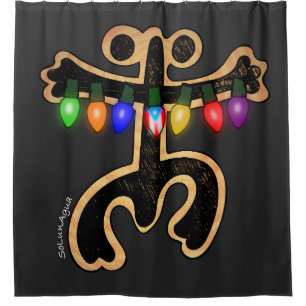Cortina De Ducha Puerto Rico Xmas Coqui Taino Símbolo Boricua