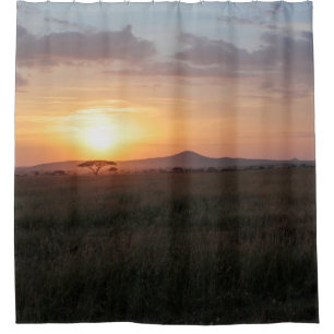 Cortina De Ducha Puesta del sol de Serengeti