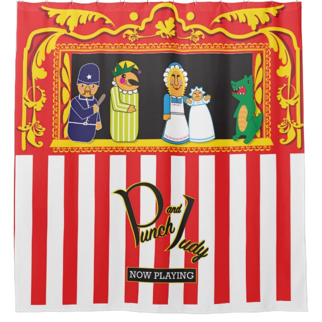 Cortina De Ducha Punch y Judy (Anverso)