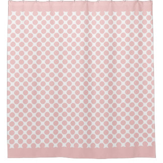Cortina De Ducha Puntos de polka rosa Rosa Quartz