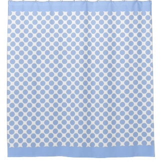 Cortina De Ducha Puntos del Polka azul cielo