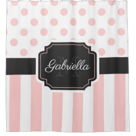Cortina De Ducha Puntos y franjas