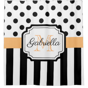 Cortina De Ducha Puntos y franjas