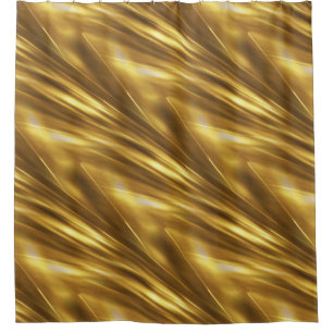 Cortina De Ducha PURE GOLD rays brillo Patrón + tu texto / ideas