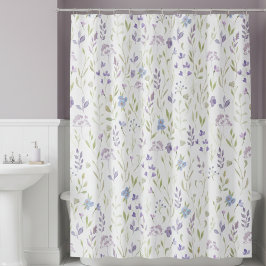 Cortina De Ducha Purple Floral Shower Curtain