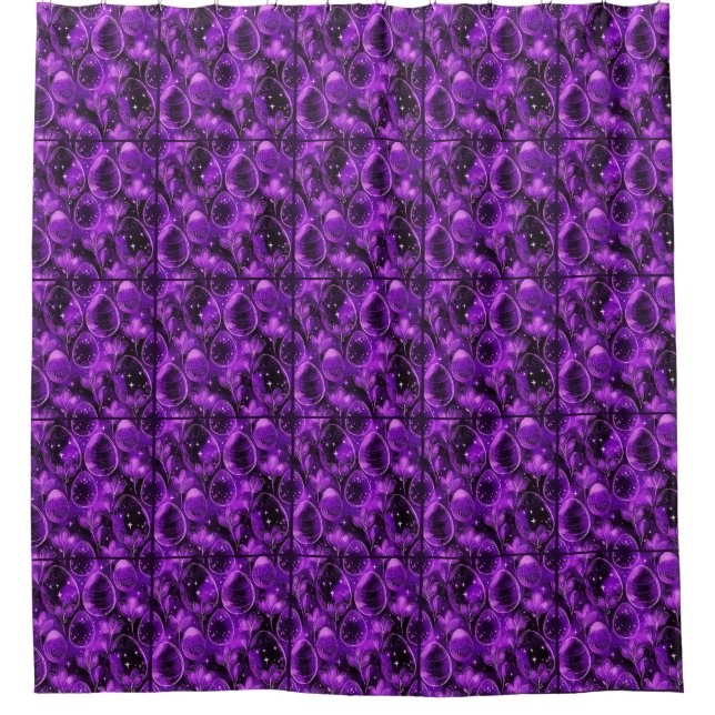 Cortina De Ducha Purple Gothic Easter Pattern (Anverso)