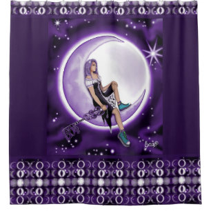 Cortina De Ducha Purple Moon Child