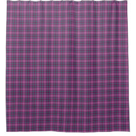 Cortina De Ducha Purple Pink Teal Tartan Plaid Shower Curtain