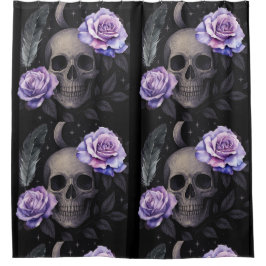 CORTINA DE DUCHA PURPLE SKULL
