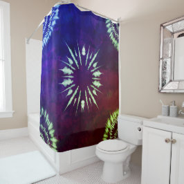 Cortina De Ducha Purple Tie Dye Shower Curtain
