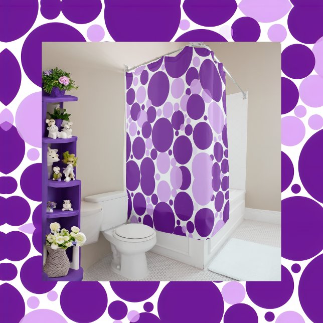 Cortina De Ducha Púrpura y blanco (Subido por el creador)