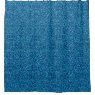 Cortina de ducha Purpurina azul Faux