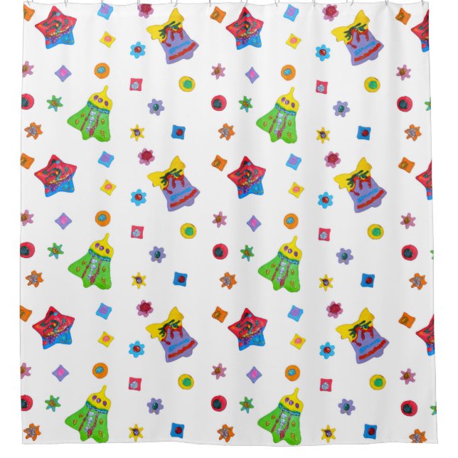 Cortina de ducha Purpurina de arcilla (Anverso)