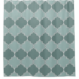 Cortina De Ducha Quatrefoil de barril marroquí vintage