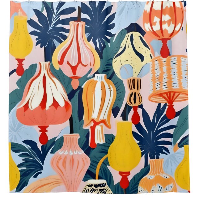 Cortina De Ducha Que Haya Lámparas (Anverso)