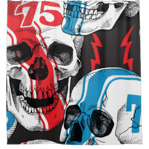 Cortina De Ducha Racer Skull: Rebelión sin foco.