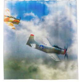 Cortina De Ducha RAIDERS DE LA FUERZA AÉREA DE LAS Aeronaves WW2