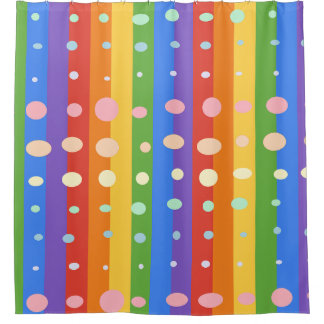 CORTINA DE DUCHA RAINBOW DOT STRIPES