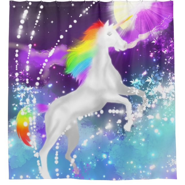 Cortina De Ducha Rainbow Unicorn (Anverso)