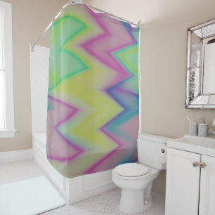 Cortina De Ducha Rainbow Zigzags
