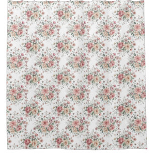 Cortina De Ducha ramos florales vintage
