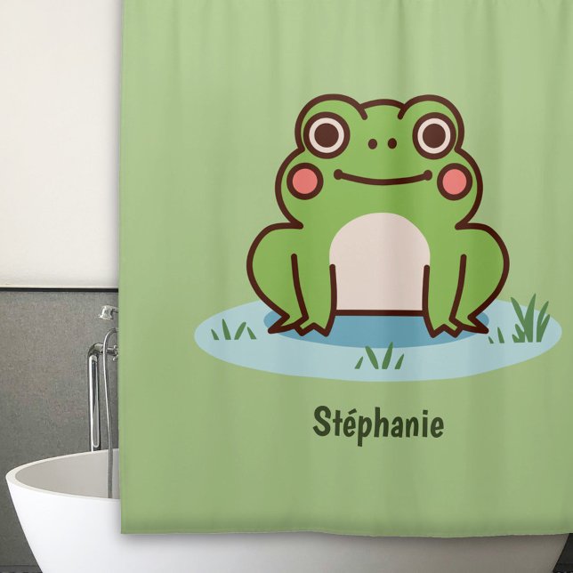 Cortina De Ducha Rana Cute (Cute Frog Shower Curtain)
