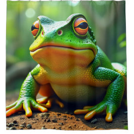 Cortina De Ducha Rana verde