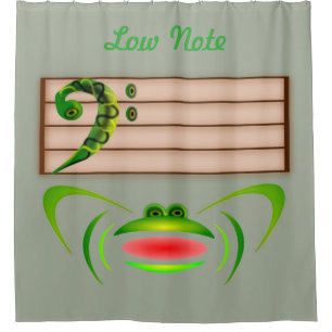 Cortina De Ducha Rana verde baja nota