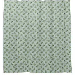Cortina De Ducha Ranas de burbuja saladas - patrón de niños verde l