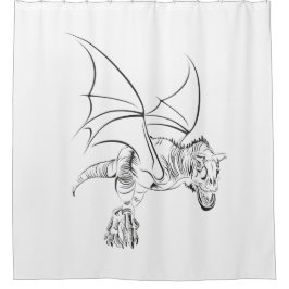Cortina De Ducha Raptor alado / Tribal