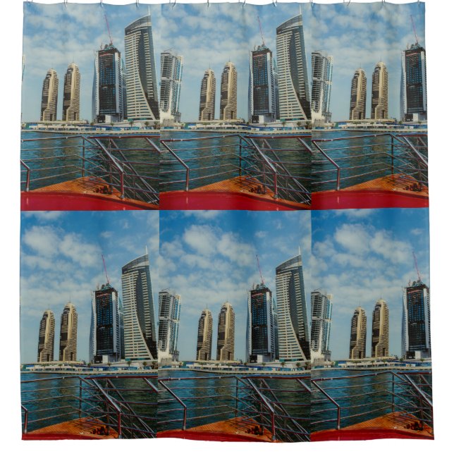 Cortina De Ducha Rascacielos de Dubai Marina (Anverso)