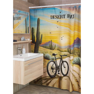 Cortina De Ducha Rata del desierto, personalizable