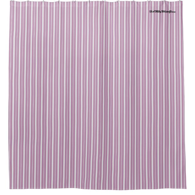 Cortina de ducha - Raya rosa de HAMbyWG (Anverso)