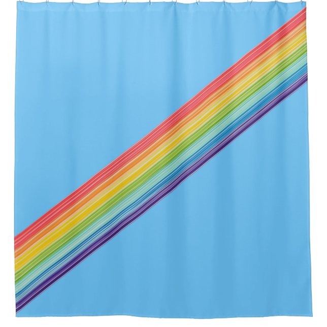 Cortina De Ducha Rayas de arco iris diagonales (Anverso)