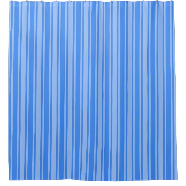 Cortina De Ducha Rayas de caramelo azul (Anverso)
