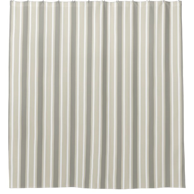 Cortina De Ducha Rayas de caramelo beige (Anverso)