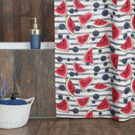 Cortina De Ducha Rayas de sandía de verano