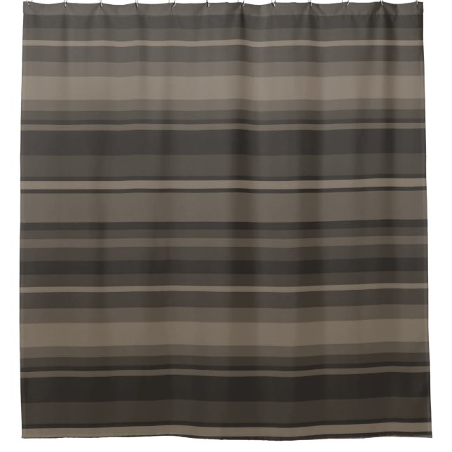 Cortina De Ducha Rayas de taupe (Anverso)