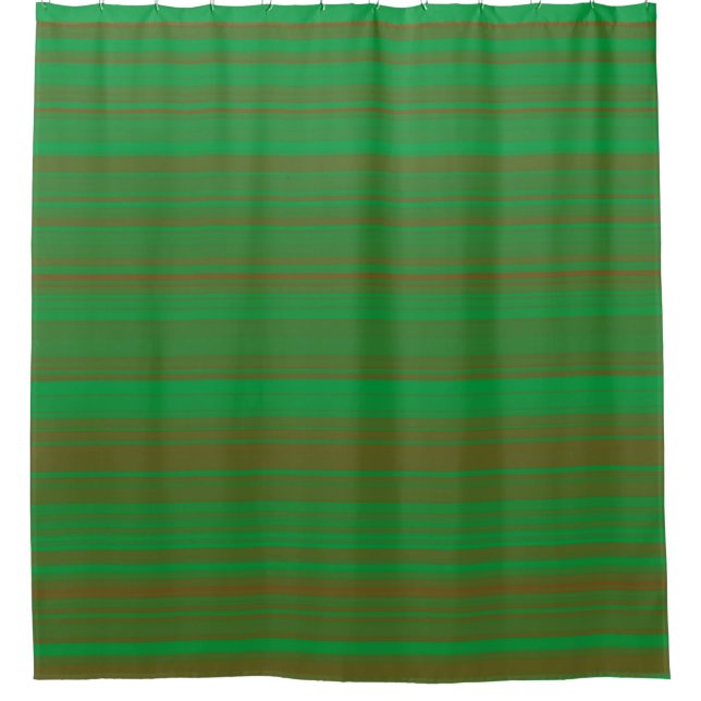 Cortina De Ducha Rayas Marrones Verdes (Anverso)
