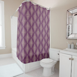 Cortina De Ducha Rayas ópticas púrpuras