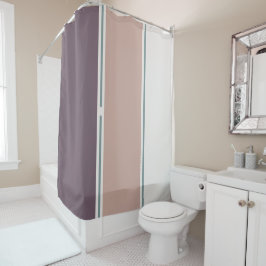 Cortina De Ducha Rayas Pastel-2 – Aspecto de Baño Neutral Moderno